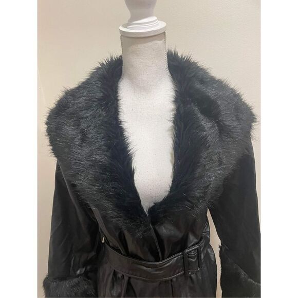 Petit Moments Solange Vegan Leather Coat Size L - Picture 8 of 12